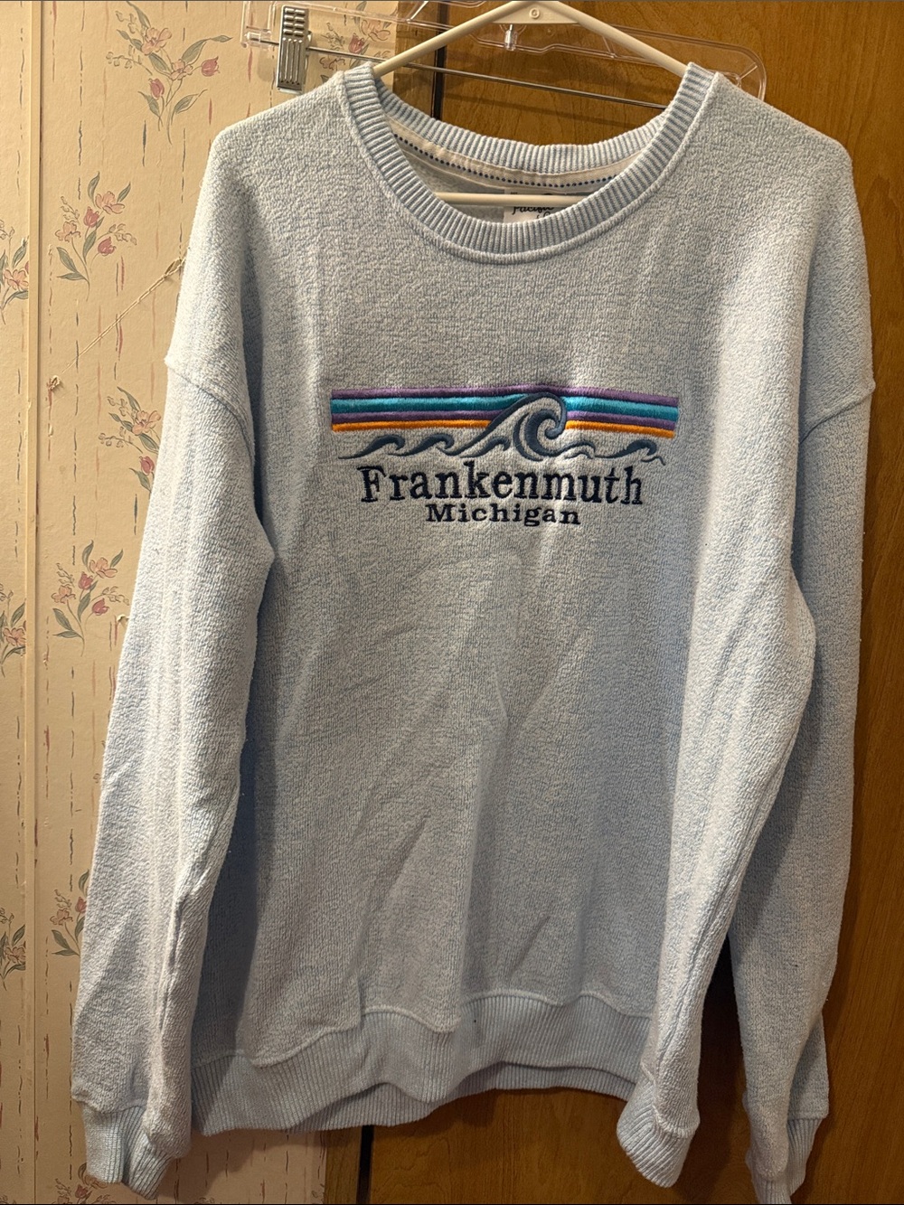 Frankenmuth Michigan Light Blue Crewneck Sweater